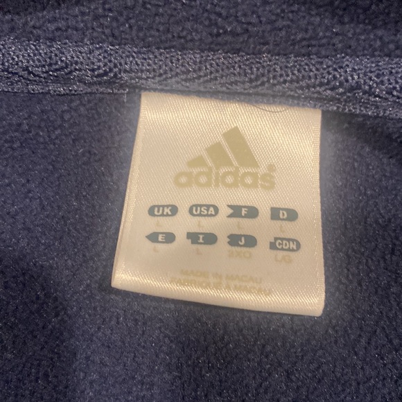 Adidas Notre Dame Clima Warm fleece zip Jacket size large - Picture 3 of 4